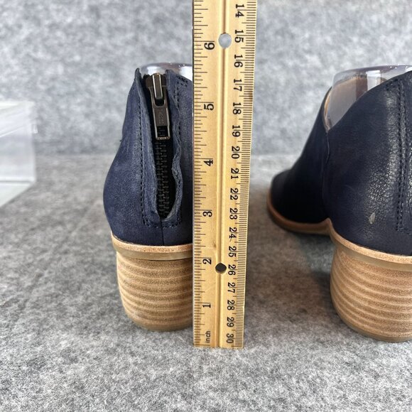 Sofft Women's Sky Navy Carleigh Bootie Size 10M Back Zippers 2"  Stacked Heel - Picture 7 of 16